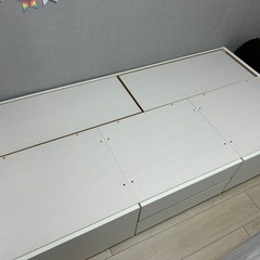 【新生活応援】ニトリ 大容量チェスト シングルベッド マットレス付きの画像