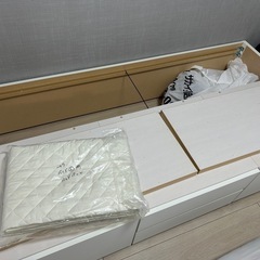 【新生活応援】ニトリ 大容量チェスト シングルベッド マットレス付きの画像