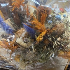 ドライフラワーの花籠の画像