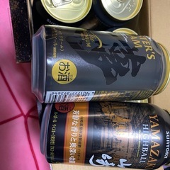 山崎ハイボール缶　ギフト　
一部缶凹みあり？　マスターズドリーム350ml×4 山崎ハイボール350ml×3 おまけ付きの画像