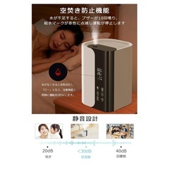 ハイブリッド式加湿器 5重除菌 加熱式 加湿器 大容量 6L アロマ対応 静音の画像