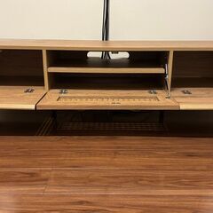 【無料／引っ越し処分】LOWYA テレビボード 幅180cm｜ラタン調扉／12/25〜27限定の画像