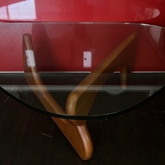 イサムノグチ リプロダクト　コーヒーテーブル ガラス ウォールナットの画像