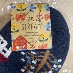 北欧柄　新品　裏起毛ルームソックス　レディースの画像