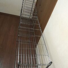 652 　アイリスオーヤマ　メッキスチールラック２点セット！配達無料！の画像