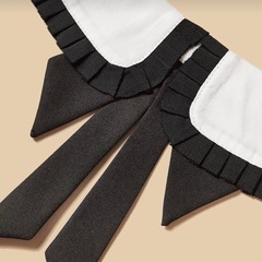 【美品】白 黒 丸襟 つけ襟 付け襟の画像