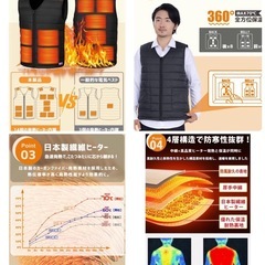 新品　電熱ベスト　暖かい　加熱ベスト　電熱　ヒーターの画像