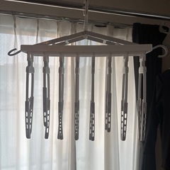 ※必ず自己紹介文を読んでからコメントして下さい。 40ピンチ簡単取り込みハンガー&マンション対応低竿用サイドフック付き8連ハンガーの画像