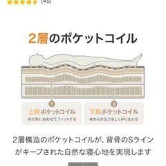 ニトリ　Nスリープ　プレミアムp2  ダブルサイズ　マットレスの画像