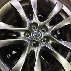 【バナナ苫小牧】   マツダアテンザ純正ホイール　ガンメタ　ダンロップ
LE MANS Ⅴタイヤ 2018年製 4本セット♪の画像