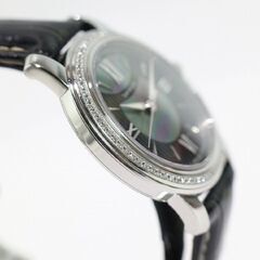 【バナナ苫小牧】質屋鑑定☆動作品 TIFFANY＆CO/ティファニー Z0046.17.10B90 マーク ダイヤベゼル ブラックシェル 社外ベルト メンズQZ腕時計の画像