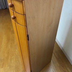 ●スリム収納棚●木目の画像