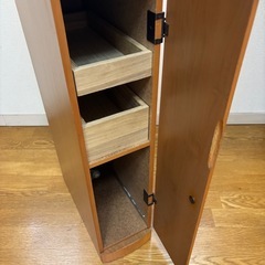 ●スリム収納棚●木目の画像