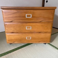 キッチンボードと衣類ケースの画像