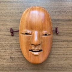 【彫刻】　🪵木彫り 👺お面 能面 『菩薩』 『増女』 『般若』 3個セットの画像