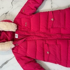 女の子130 ピンク　ダウンコート　韓国キッズ人気ブランドの画像