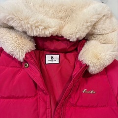 女の子130 ピンク　ダウンコート　韓国キッズ人気ブランドの画像