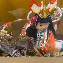 市松人形，兜差人形2点セットの画像