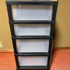 キャスター付き4段収納ケースの画像