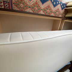 フランスベッド＋無印マットレス／シングルベッド（引き出し付き・日本製・ダークブラウン）Ｂセットの画像