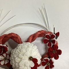 しめ飾り🩷ハンドメイドつまみ細工❣️の画像