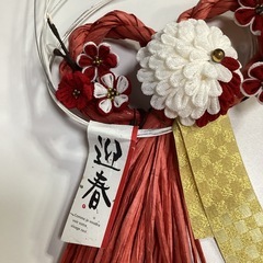 しめ飾り🩷ハンドメイドつまみ細工❣️の画像