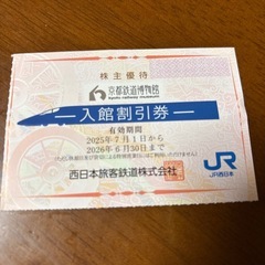 京都鉄道博物館　入館割引券2枚の画像