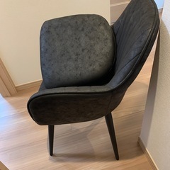 ダイニングチェア　黒　2脚セットの画像