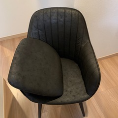ダイニングチェア　黒　2脚セットの画像