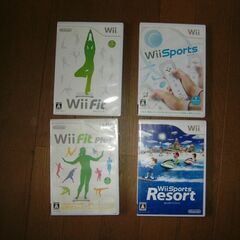 WII +  バランスボード　+　ソフト4本　+  スティックの画像