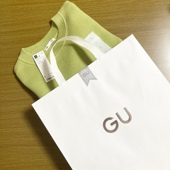 【新品・タグ付き】　GU  スウェットライクニット レディース Lサイズの画像