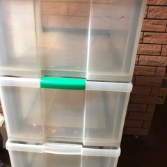 終了　ストッカー5段　引き出し収納プラケースの画像