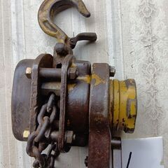（1）チェーンブロックー　フタバ製、ガチャガチャ、3/4トン、中古、作動品の画像