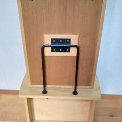 【B508】化粧鏡　木製　卓上　小物入れ　引き出し有り　現状品の画像