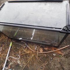 ペットハウス、ガラスケース、観賞用ゲート、９０ｘ４５ｘ４６の画像