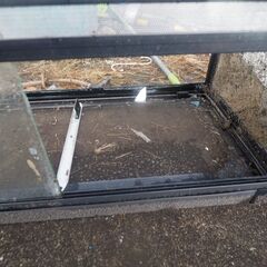 ペットハウス、ガラスケース、観賞用ゲート、９０ｘ４５ｘ４６の画像