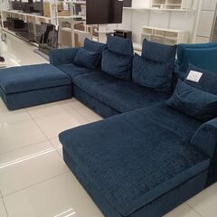 ★リユースのサカイ日立店★HJ8776  ソファ ダークブルー H101×D181×W338クリーニング済み の画像