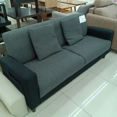 ★リユースのサカイ日立店★HJ8777  2人掛けソファ ブラック H68×D56×W162 クリーニング済み の画像