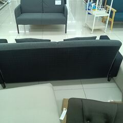 ★リユースのサカイ日立店★HJ8777  2人掛けソファ ブラック H68×D56×W162 クリーニング済み の画像