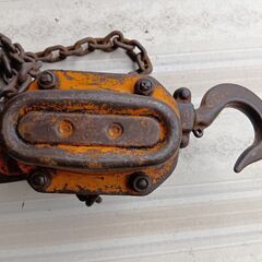 （4）チェーンブロックーKITO製、ガチャガチャ、3/4トン、中古、作動品の画像