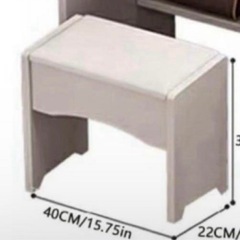 ホワイト ドレッサー 収納付きの画像