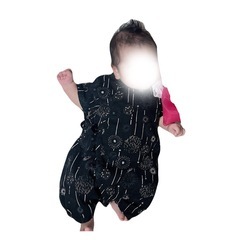 ベビー甚平 花火柄 男の子 60~70cmの画像