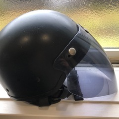 マットブラック 半帽ヘルメットの画像