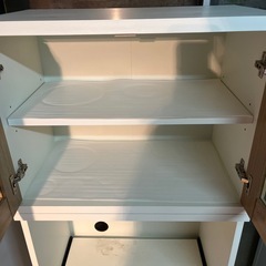 使用感あり 食器棚 レンジボード 幅60 高さ135奥行き35キッチン収納 収納家具の画像