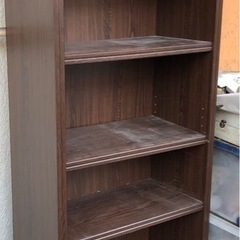 木の本棚　オーク色　傷あり　丈夫の画像