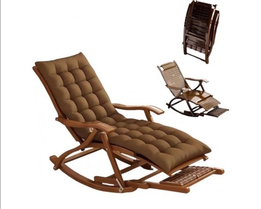 竹製 ロッキングチェア リクライニング 折りたたみ式 マッサージ底板付き 竹製 ロッキングチェア リクライニング 折りたたみ式 マッサージ底板