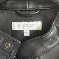 BEAUTY&YOUTH UNITED ARROWS シングルライダースジャケット Sサイズの画像