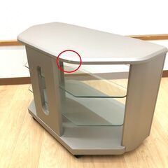 stp-3690　テレビ台　シルバー　幅70cm　キャスター付き　ガラス棚　ローボード　ミニテレビ台　TV台　TVボード　AVボード　小型　小さい　コンパクトの画像