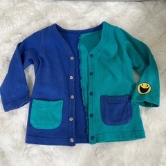 BREEZE 羽織　ブルー×グリーン　80㎝の画像