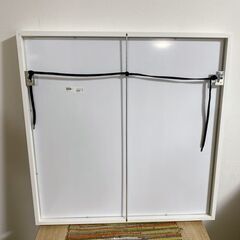 M708　IKEA NISSEDAL ミラー 壁掛け 65×65㎝ ホワイトの画像